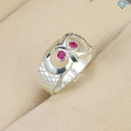 Nhẫn bạc nam đeo ngón út mặt cú mèo NNA0486 - Trang sức TNJ