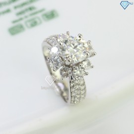 Nhẫn nữ Moissanite bản to đính kim cương 8.0mm NNM0016 - Trang Sức TNJ