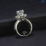 Nhẫn nữ Moissanite bản to đính kim cương 8.0mm NNM0016 - Trang Sức TNJ