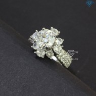 Nhẫn nữ Moissanite bản to đính kim cương 8.0mm NNM0016 - Trang Sức TNJ