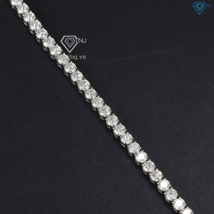 Lắc tay bạc nam Tennis đính full kim cương Moissanite 4mm LTAM0001