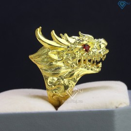 Nhẫn nam bạc xi mạ vàng 18k hình đầu rồng NNA0122-XV