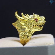Nhẫn nam bạc xi mạ vàng 18k hình đầu rồng NNA0122-XV
