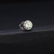 Bông tai nam Moissanite đính kim cương 5mm BTAM0007