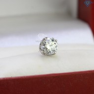 Bông tai bạc nam đính kim cương nhân tạo 6mm BTAM0010 - Trang Sức TNJ