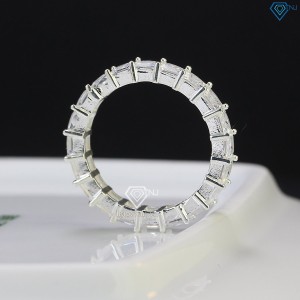 Nhẫn bạc nam tròn đính đá vuông NNA0493 - Trang sức TNJ