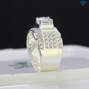 Nhẫn bạc nam đẹp đính đá trắng NNA0495 - Trang Sức TNJ