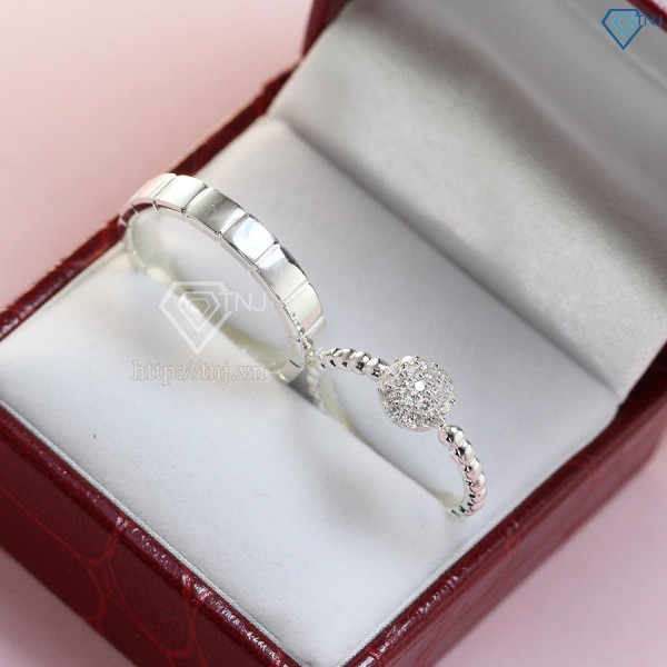 Nhẫn đôi bạc nhẫn cặp bạc đẹp ND0388 - Trang Sức TNJ