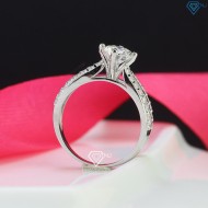Nhẫn bạc nữ Moissanite đẹp đính kim cương 6.0mm NNM0017 - Trang Sức TNJ