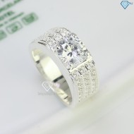 Nhẫn nam bạc 925 đính đá trắng NNA0499 - Trang sức TNJ