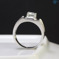 Nhẫn nam Moissanite đơn giản đính đá 6.5mm - Kiểm định GRA NNAM0043 - Trang sức TNJ