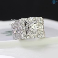 Nhẫn nam Moissanite cao cấp 6.0mm - Kiểm định GRA NNAM0044 - Trang sức TNJ