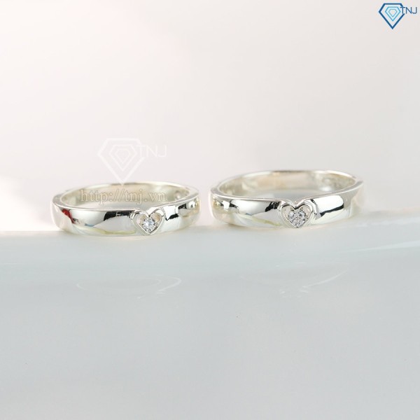 Nhẫn đôi bạc nhẫn cặp bạc khắc tên theo yêu cầu ND0390 - Trang Sức TNJ