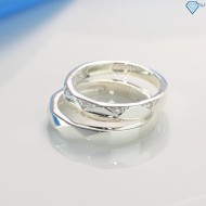 Nhẫn đôi bạc nhẫn cặp bạc kẻ caro đẹp ND0391 - Trang Sức TNJ