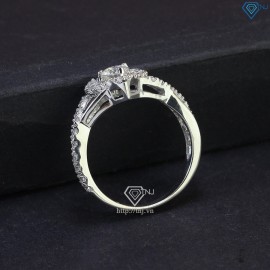 Nhẫn nữ hình trái tim đính kim cương Moissanite 4.0mm - Kiểm định GRA NNM0019 - Trang Sức TNJ