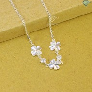 Quà trung thu cho người yêu lắc tay cỏ 4 lá may mắn đính kim cương Moissanite 4.0mm - Kiểm định GRA LTNM0001 - Trang Sức TNJ