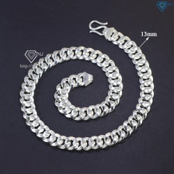 Dây chuyền bạc nam mắt xích bản to 3 cây DCK0111