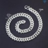 Dây chuyền bạc nam mắt xích bản to 3 cây DCK0111