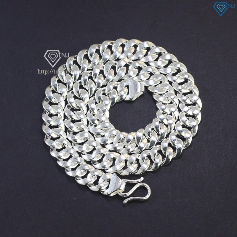Dây chuyền bạc nam mắt xích bản to 3 cây DCK0111