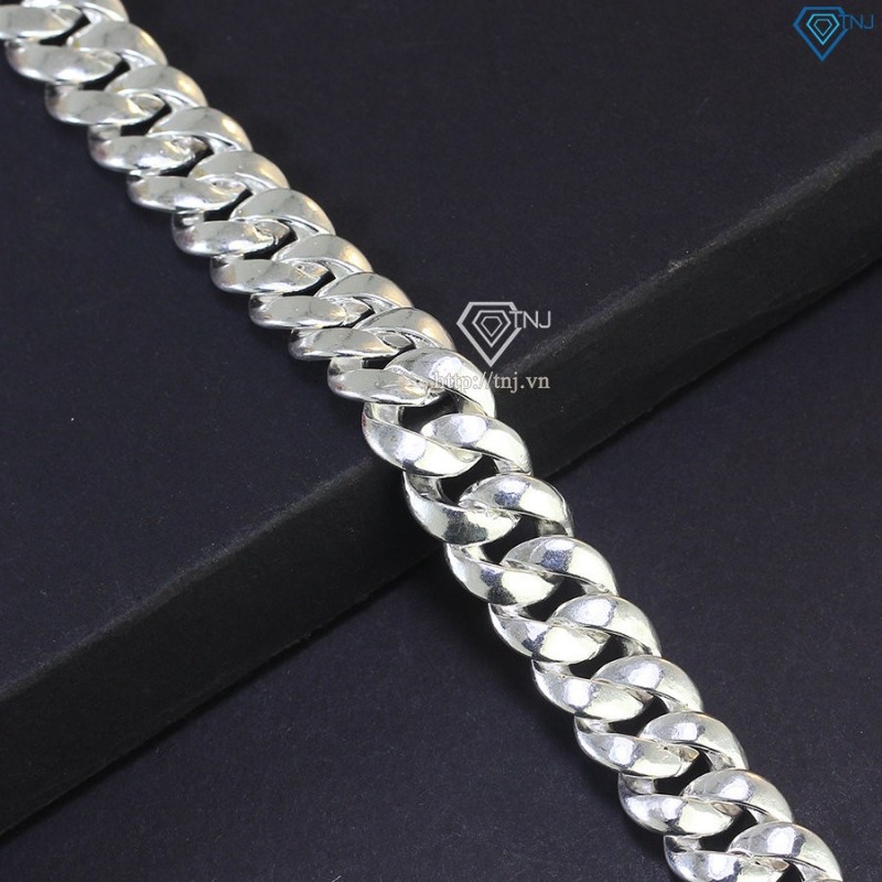 Dây chuyền bạc nam mắt xích bản to 3 cây DCK0111