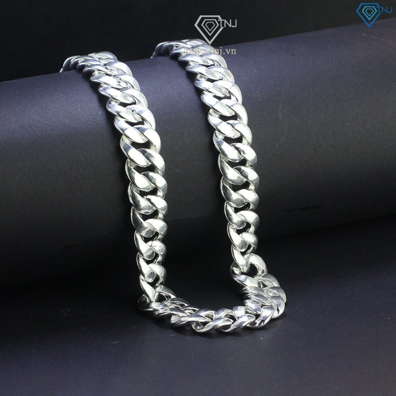 Dây chuyền bạc nam mắt xích bản to 3 cây DCK0111