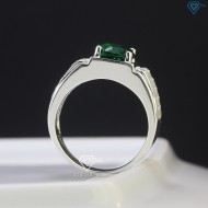 Nhẫn nam bạc đính đá xanh lá NNA0499 - Trang sức TNJ