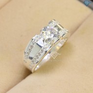 Nhẫn bạc nam bản nhỏ đính đá NNA0525- Trang sức TNJ