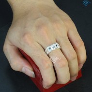 Nhẫn bạc nam bản nhỏ đính đá NNA0525- Trang sức TNJ