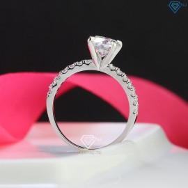 Nhẫn nữ đơn giản đính kim cương Moissanite 7.0mm NNM0024 - Trang Sức TNJ