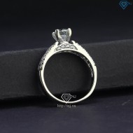 Nhẫn bạc nữ đính kim cương Moissanite 5.5mm Hà Nội NNM0025 - Trang Sức TNJ