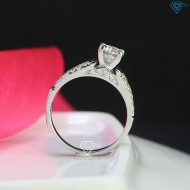Nhẫn bạc nữ đính kim cương Moissanite 5.5mm Hà Nội NNM0025 - Trang Sức TNJ