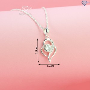 Quà 20 10 cho vợ dây chuyền nữ trái tim đính kim cương Moissanite 6.0mm DCNM0003 - Trang sức TNJ