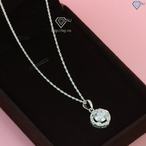 Quà 20 10 cho người yêu dây chuyền nữ đính kim cương Moissanite 7.0mm DCNM0004 - Trang sức TNJ