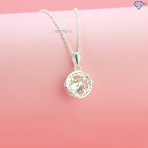 Quà 20 10 cho người yêu dây chuyền nữ đính kim cương Moissanite 7.0mm DCNM0004 - Trang sức TNJ