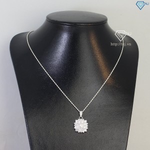 Quà 20 10 cho vợ dây chuyền nữ mặt đính đá kim cương Moissanite sang trọng 6.0mm - Kiểm định GRA DCNM0018  - Trang sức TNJ