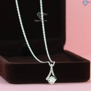 Quà 20 10 cho người yêu dây chuyền nữ Moissanite đính đá 6.0mm DCNM0001 - Trang sức TNJ