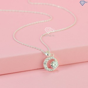 Quà 20 10 cho người yêu dây chuyền nữ kim cương Moissanite đính đá 6.0mm DCNM0002 - Trang sức TNJ