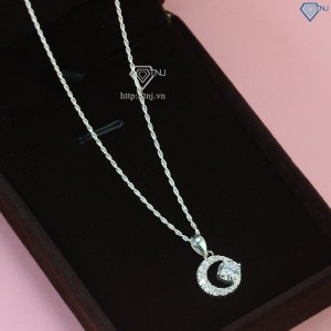 Quà 20 10 cho người yêu dây chuyền nữ kim cương Moissanite đính đá 6.0mm DCNM0002 - Trang sức TNJ