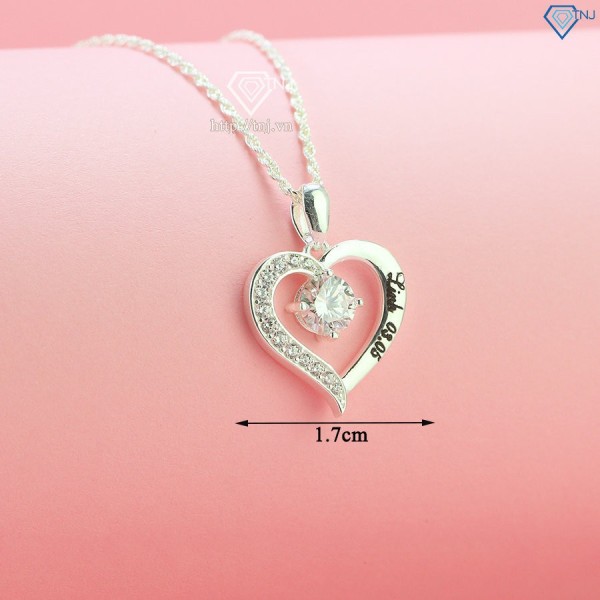 Quà 20 10 cho vợ dây chuyền nữ Moissanite hình trái tim DCNM0005
