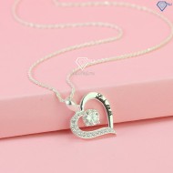 Quà 20 10 cho vợ dây chuyền nữ Moissanite hình trái tim DCNM0005
