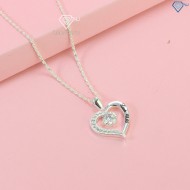Quà 20 10 cho vợ dây chuyền nữ Moissanite hình trái tim DCNM0005