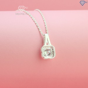 Quà 20 10 cho người yêu dây chuyền nữ đính kim cương Moissanite 7.0mm DCNM0006 - Trang sức TNJ