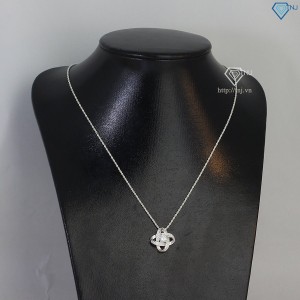 Quà 20 10 cho vợ dây chuyền nữ đính kim cương Moissanite hình cỏ 4 cánh 5.0mm DCNM0008 - Trang sức TNJ