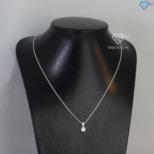 Quà 20 10 cho người yêu dây chuyền nữ đính kim cương Moissanite 6.0mm đơn giản DCNM0010 - Trang sức TNJ