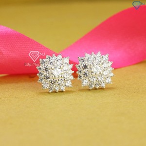 Quà 20 10 cho người yêu bông tai nữ Moissanite 4.5mm BTNM0005