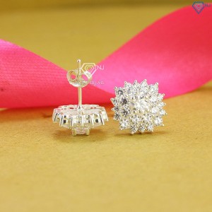 Quà 20 10 cho người yêu bông tai nữ Moissanite 4.5mm BTNM0005