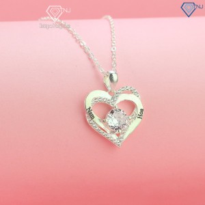 Quà sinh nhật cho người yêu dây chuyền bạc nữ hình trái tim khắc tên DCN0680 - Trang sức TNJ