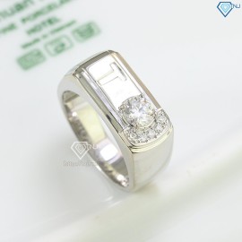 Nhẫn nam đính full kim cương Moissanite 5.0mm - Kiểm định GRA NNAM0067 - Trang sức TNJ