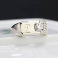 Nhẫn nam đính full kim cương Moissanite 5.0mm - Kiểm định GRA NNAM0067
