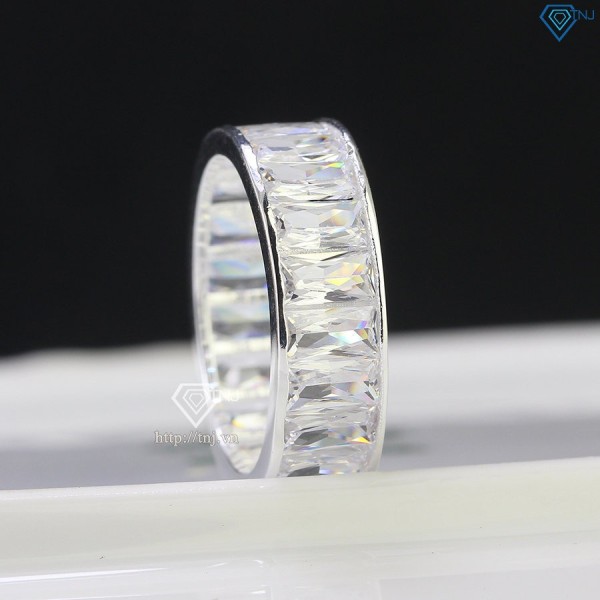 Nhẫn bạc nam đính đá hình chữ nhật cao cấp NNA0545 - Trang sức TNJ